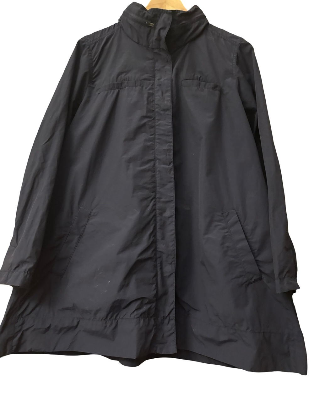 Classic Eileen Fisher Women's Navy Lightweight Waterproof Coat